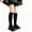 Black, variant on Jalioing Knee High Socks for Girls School Uniform Cotton Stockings Girls Kids Breathable Soft Long Socks
