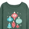 thumbnail image 3 of Instant Message - Christmas - Retro Ornaments - Women's Lightweight French Terry Long Sleeve Shirt, 3 of 6