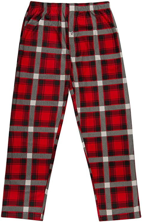 North 15 Boy's Plaid Plush Fleece Pajama Pants-1205B-Design9-18 ...
