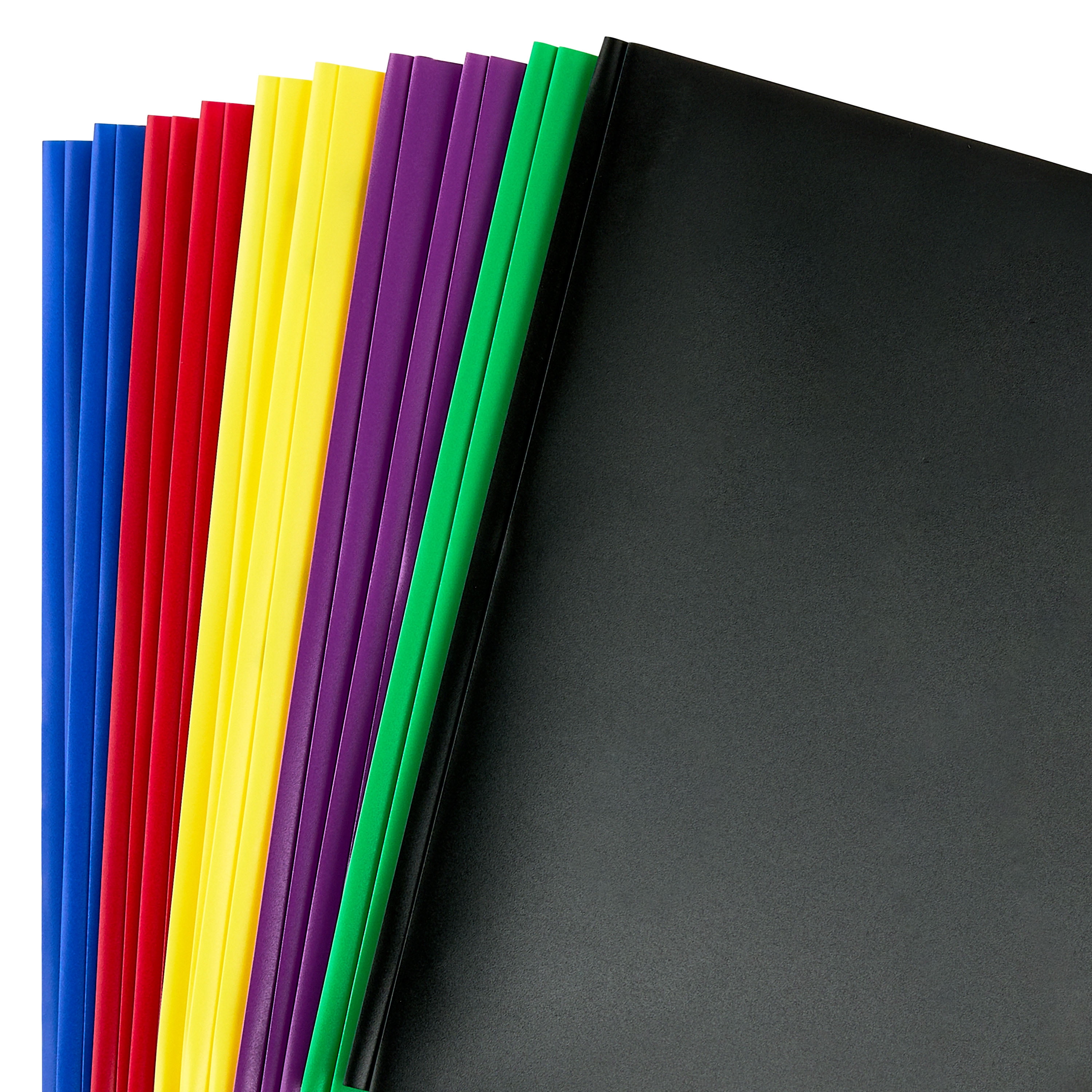 (4 pack) Pen+Gear 3-Prong 2-Pocket Poly Folders, 9.4" x 11.4", Assorted Colors, 10 Count