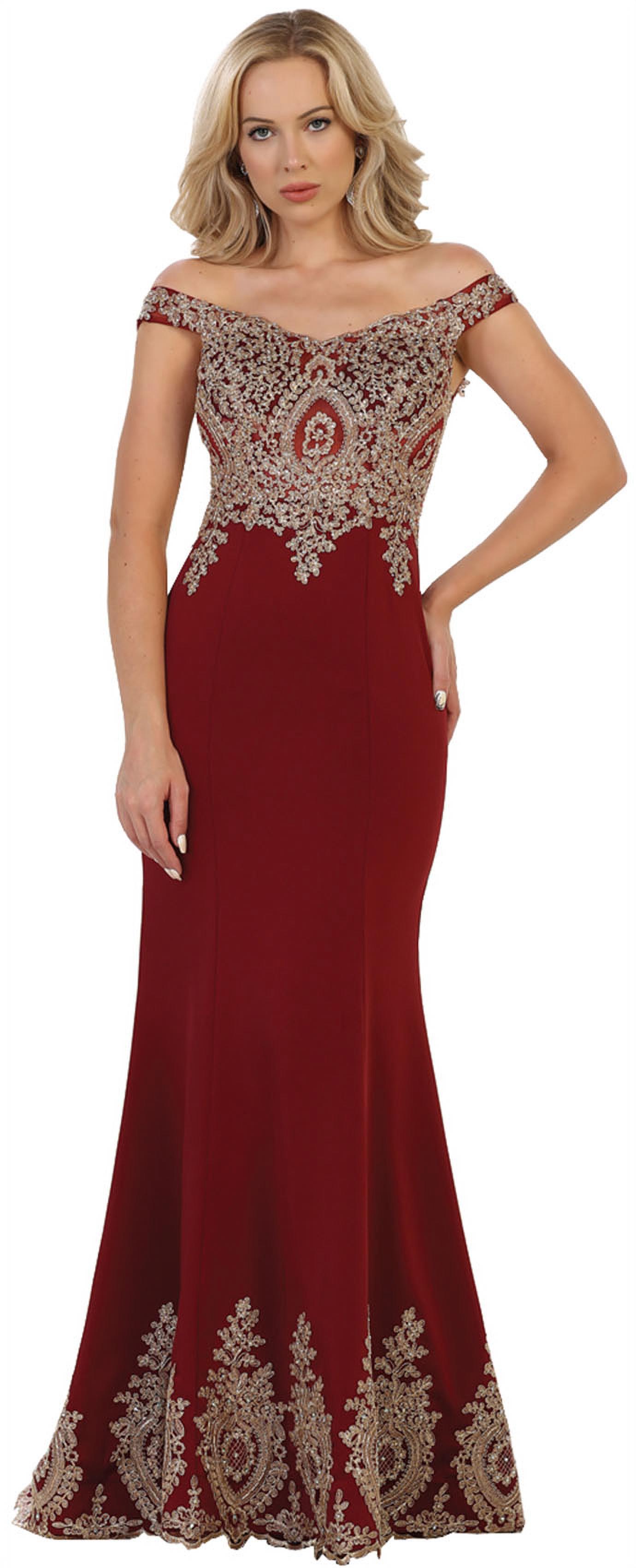 Off The Shoulder Embroidered Prom Dress