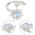 thumbnail image 4 of Anillo ajustable abierto, estético, de moda, con diseño de girasol para mujer., 4 of 6