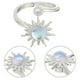thumbnail image 4 of Anillo ajustable abierto, estético, de moda, con diseño de girasol para mujer., 4 of 6