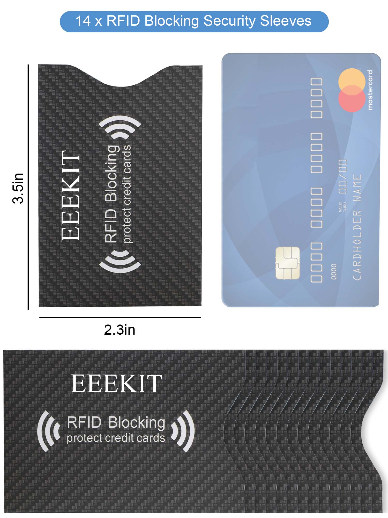 14pcs RFID Blocking Card Sleeves, EEEkit Identity Martinique | Ubuy
