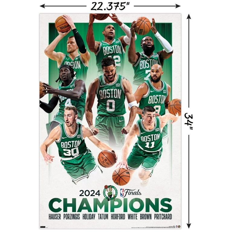 NBA Boston Celtics 2024 NBA Finals Champions Wall Poster, - Main Image