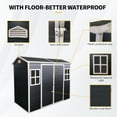 thumbnail image 5 of Outdoor Storage Sheds, 8'x4' Outside Garden Storage Shed with Floor, Utility Tool Storage Shed With 2 Doors And 2 Windows For Backyard, Bike, 5 of 8