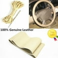 thumbnail image 2 of 15" DIY Steering Wheel Cover Genuine Leather Beige for Ford F150 04-21 F250/F350,SHENKENU, 2 of 14