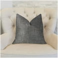 thumbnail image 2 of Grey Pebble Silver Luxury Throw Pillow, 2 of 3