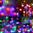 thumbnail image 6 of WILLED 5 Pack Christmas Snowflakes String Lights Outdoor, 10LED 6.56FT Snowflake Decorative Xmas Lights Battery Operated, Waterproof for Garden Home Party Decoration, Multicolor, 6 of 8