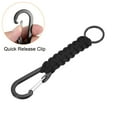 thumbnail image 3 of Uxcell Paracord Keychain, Braided Lanyard Key Clip D Rings Survival Keychains Black, 3 of 6