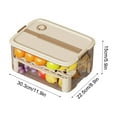 thumbnail image 2 of Nkmbld Storage Containers Kitchen Pantry Kitchen Refrigerator Storage Box Portable Fresh-Keeping Box Multi-layer Food Fruit Dumplings Sorting, Beige, 2 of 6
