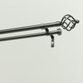 thumbnail image 3 of Exclusive Home Torch Double Curtain Rod and Finial Set, Gunmetal, 36"-72", 3 of 8