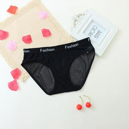 

Ladies Girls Panties Solid Cute Briefs Low-Rise Woman Underwear