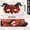 red, variant on VZQI Half Face Devil Mask for Adults, PU Ram Horn Demon Masquerade Mask for Halloween Cosplay Party
