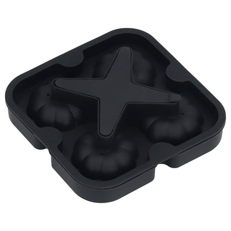 

Silicone Ice Tray Easy Release Wide Application Pumpkin Ice Ball Mold Pumpkin Shape For Cocktail Black
