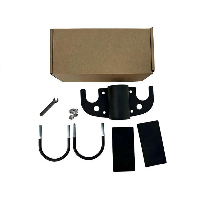 Aluminum Trailer Chain Holder, Heavy Duty RV Towing Chain & 7-Way Plug Organizer, Anti-Rust Cable Wire Harness Storage for 2" Tongue Jack