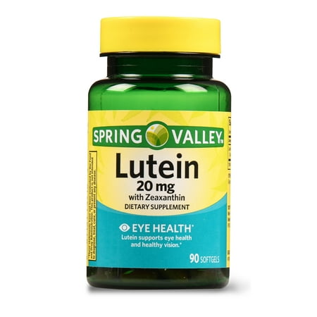 Spring Valley Lutein with Zeaxanthin Softgels, 20 mg, 90 (Best Vitamins For Vision)