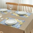 thumbnail image 3 of Blue and Yellow Floral Pattern Summer Placemats Table Placemats Set Of 4-Linen Kitchen Washable Placemats Table Mats 11.8"x17.7"Non-Slip Heat Resistant, 3 of 6