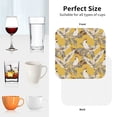 thumbnail image 5 of Leather Coasters with Heat-resistant for Drinks, Cute Cockatoo Parrot Leaves Cup Coasters Cup Pad Mat for Tabletop Protection, Coffee Table, Office Desk and Housewarming Gift, 5 of 5