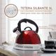 thumbnail image 2 of Tetera Silbante UYO KITCHEN Cafetera Silbadora de acero Inoxidable 3L rojo Unitalla, 2 of 8