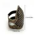 thumbnail image 4 of Fingertip Protection Anti-slip Thimble Ring Handworking Needles Stitching Embroidery Tools Crafts Gadgets Sewing Accessories Household Professional Bronze S, 4 of 7