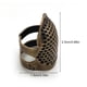 thumbnail image 4 of Inteprter Anillo de dedal de protección para la yema del dedo, aguja de trabajo manual hecha a mano, manualidades, bordado ajustable, accesorios Artesanía Bronce S, 4 of 6