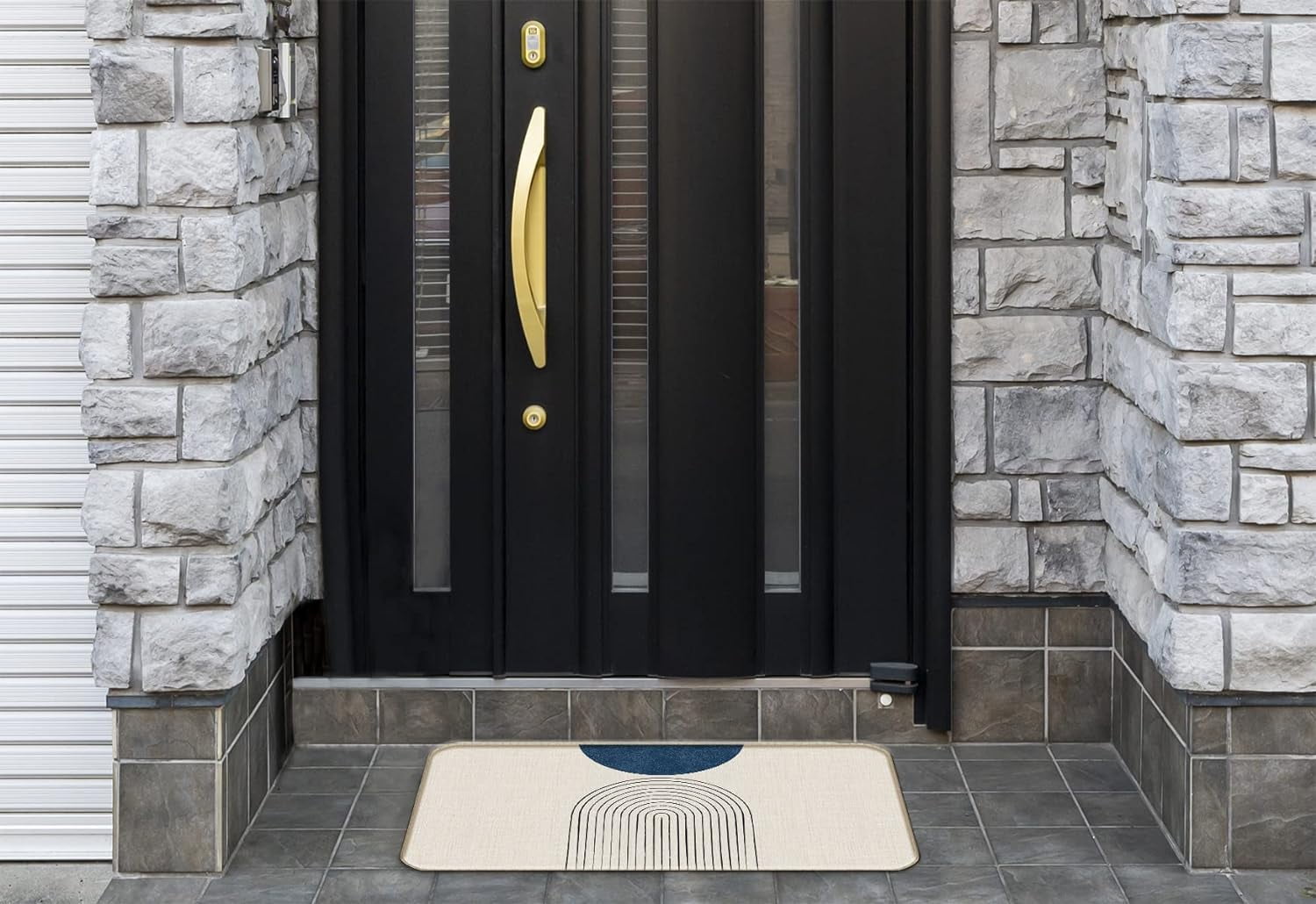 Modern Minimalist Boho Outside Inside Door Mat, Boho Door Mat Outdoor, Boho Welcome Mat, Boho Front Door Mat Outside Entrance, Boho Indoor Door Mats for Entryway, 17x30