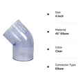 Clear PVC Pipe Fitting (bluish tint) 45 Degree Elbow,Schedule 40/80,4