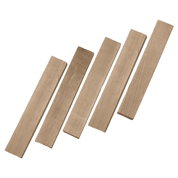 Pack of 5, Premium Wood Cut Offs Hard Maple - 1/8" x 2" x 12", DIY Craft Carving Lumber Cutoffs