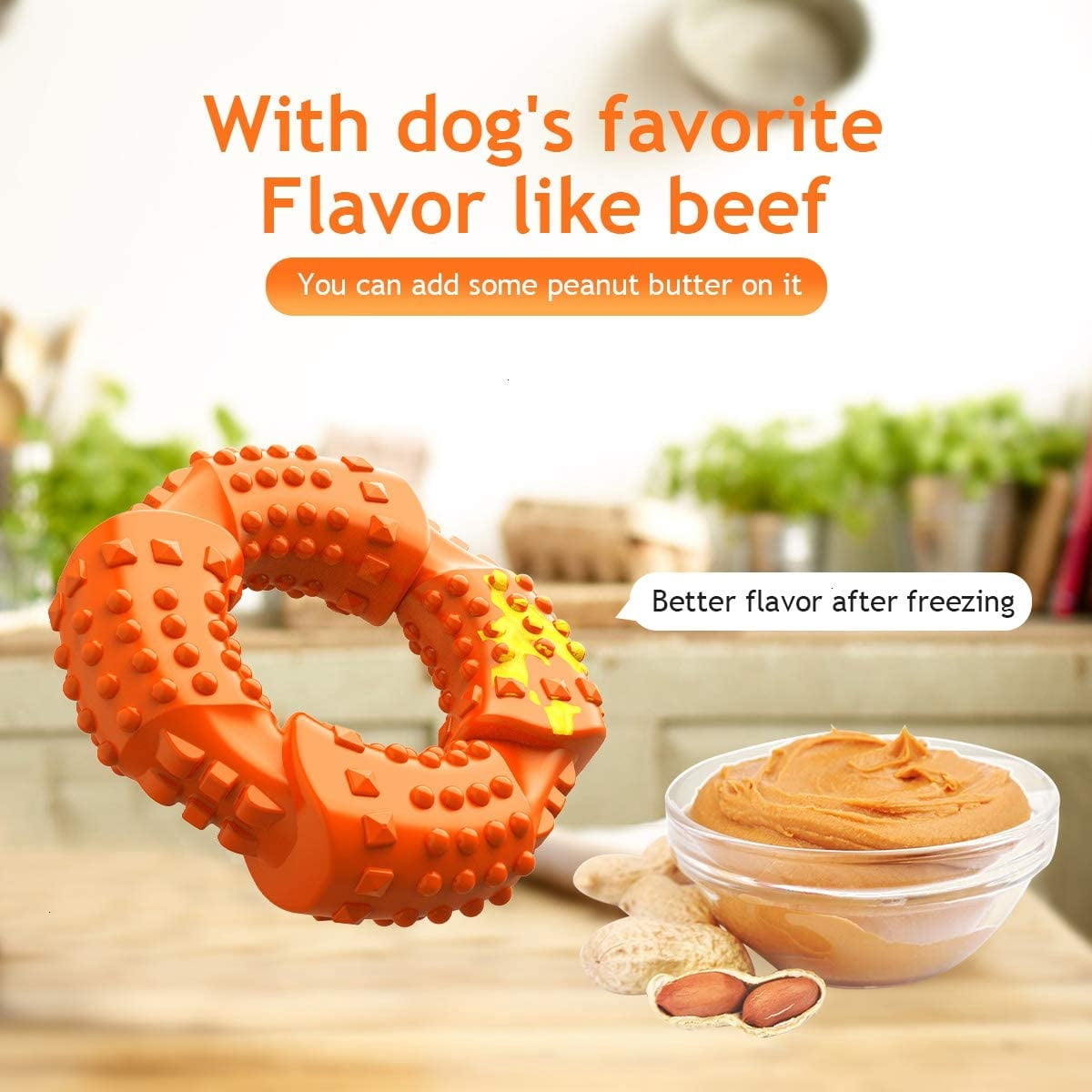 Taoist Dog Chew Toys for Aggressive Chewers Large Breed, Non-Toxic Natural Rubber Long-Lasting Indestructible Dog Toys, Tough Durable Puppy Chew Toy for Medium Large Dogs, Fun to Chew, Chase