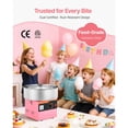 thumbnail image 5 of KFFKFF Commercial Cotton Candy Machine, 1000W Electric Floss Maker with 15-inch Stainless Steel Bowl and Sugar Scoop, Suitable for Hard Candy, Perfect for Home, Kids' Birthdays, and Family Gatherings, 5 of 9