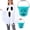 Blue-Green, variant on Halloween Bucket Jack O Lantern Candy Pail, Teal Smiley Pumpkin Plastic Bucket with Handheld Handle, 9.05in x 7.08in Pail for Halloween Tabletop Front Porch Party Decor