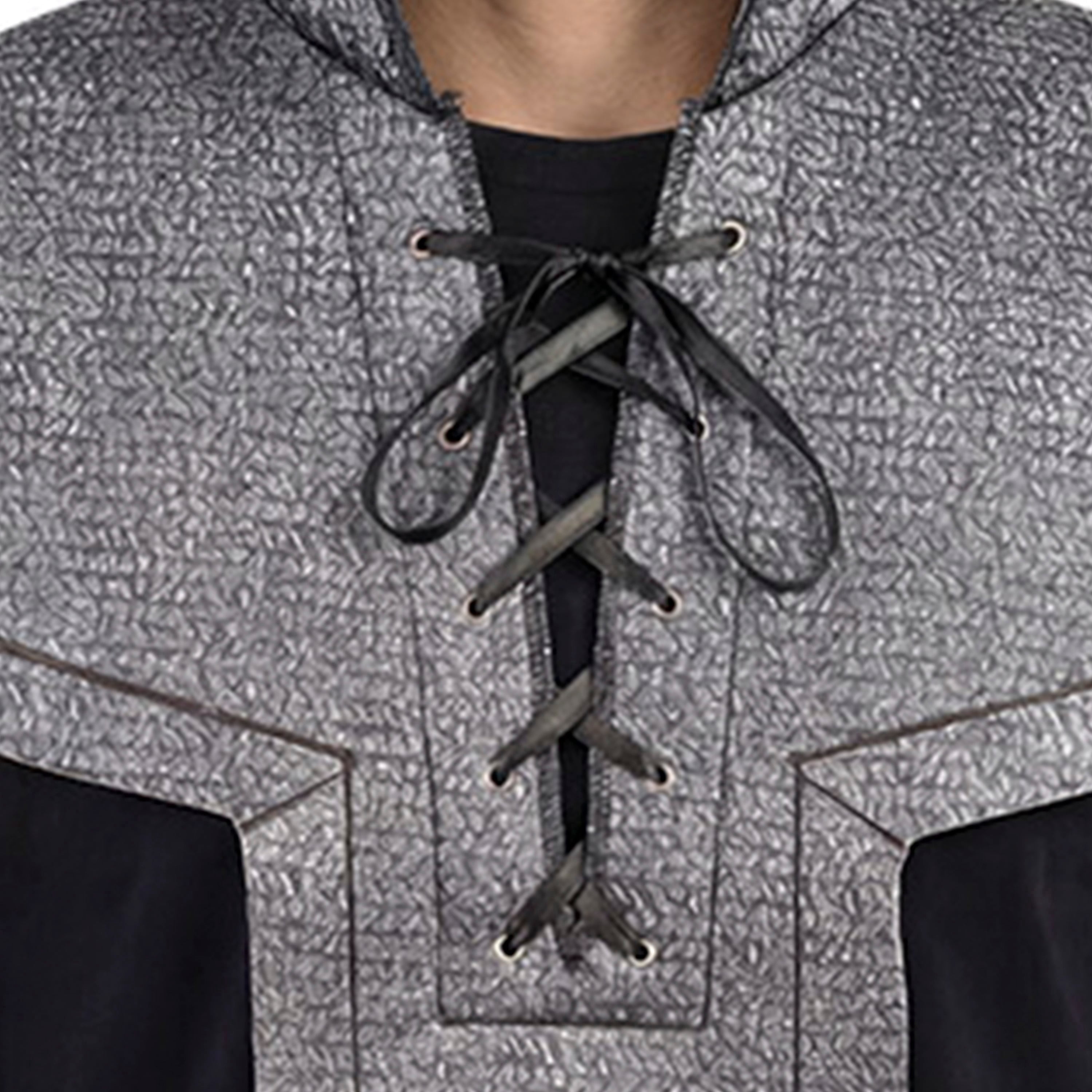 Deluxe Hooded Knight Capelet Costume Accessory for Adults, Gray, Halloween by Way To Celebrate