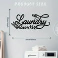 thumbnail image 2 of HELLOYOUNG 15 - Inch Modern Retro Black Iron "Laundry" Sign Metal Wall Art with Cursive Lettering Rustic Metal Sign Laundry Room Decor Creates Practical & Stylish Atmosphere, 2 of 20