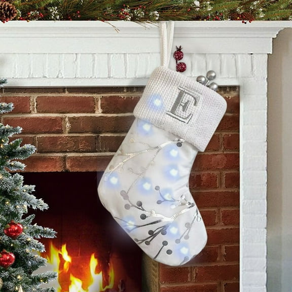 HongHeng Clearance Under $2.00 9 Inch Hot Branch Thread Letter Christmas Stockings