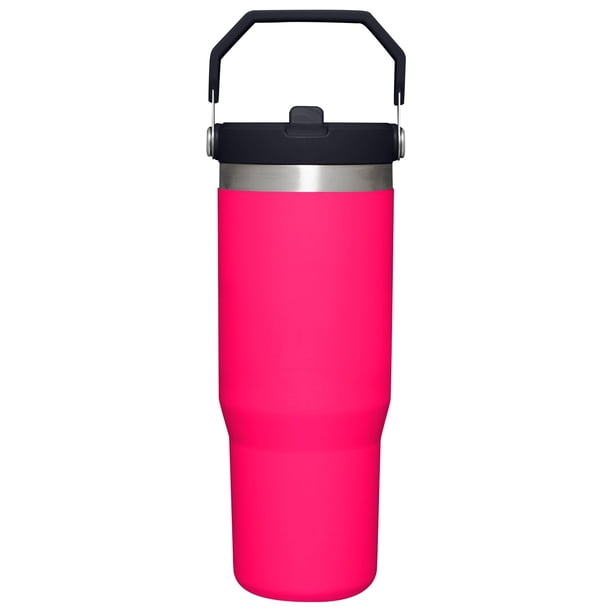 Stanley Vaso de Acero Inoxidable - Botella de Agua Aislada al Vacío para el Hogar y el Coche Vaso Reutilizable con Pajita Resistente a las Fugas Flip Frío durante 12 Horas o Helado durante 2 Días
