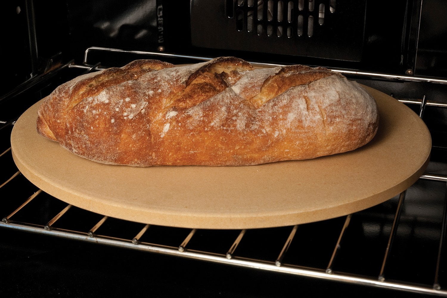 PizzaCraft 16.5" Round Pan Type - Pizza Stone - Great for Breads and Pizzas