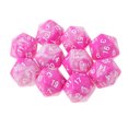 thumbnail image 1 of 10pcs Set Dados D20 de 20 Caras para Juego TRPG Sunnimix Rosa Blanco, 1 of 8