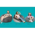 thumbnail image 3 of Classic Bean Bag Chair, with Faux Rabbit Fur Cover for Teens and Kids,2.5 feet Round Fluffy Bean Bag Sofa, 3 of 8