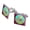 Silver, variant on Flamingo Palm Trees Tropical Vacation Square Cufflink Set - Silver or Gold
