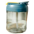thumbnail image 3 of Bonita botella de agua portátil de plástico azul para senderismo, caminatas y actividades al aire libre con pajita, 3 of 8