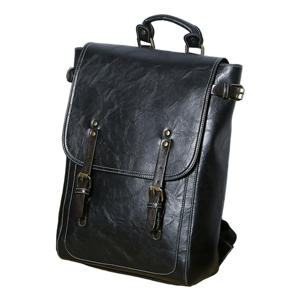 Mochila para computadora portátil, mochila , mochila de PU para oficina, viajes de negocios, campamento