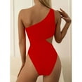 thumbnail image 2 of Inadays Women's One Piece Swimsuit One-Shoulder Swimwear Waist Cutout Swimsuit, 2 of 8