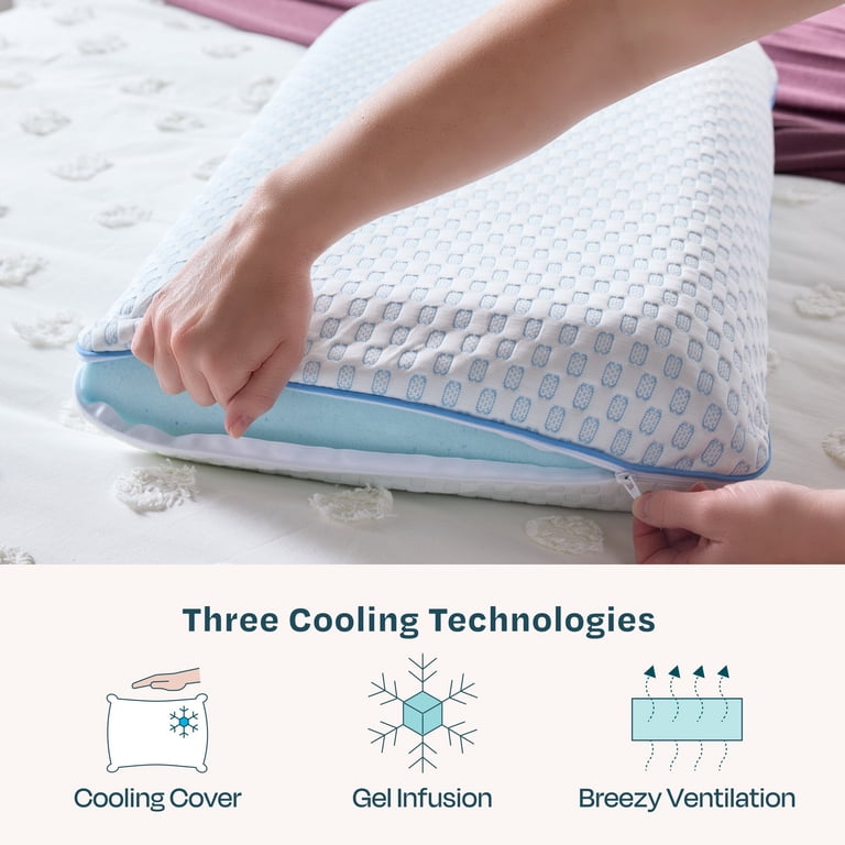 Linenspa Cooling Gel Memory Foam Pillow, King photo 2