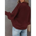thumbnail image 4 of Womens Button Down Shirts Casual Long Sleeve Blouses Solid Color V Neck Shirt Tops, 4 of 10