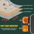 thumbnail image 5 of JFBUJC 50/100/150/20pcs Rectangle Air Fryer Disposable Paper Liners, Non-Stick Parchment Paper For Ninja Dual Air Fryer Oil Proof & Water Proof, 5 of 5