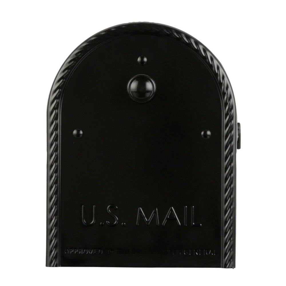 Gibraltar Mailboxes Edwards Large, Steel, Post Mount Mailbox, Black, EM160B00