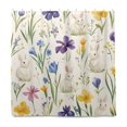 thumbnail image 2 of Yayeee Shower Curtain with Hooks 72"x72" Waterproof Fabric Bathroom Hanging Decor, Blue Floral Rabbit, 2 of 5