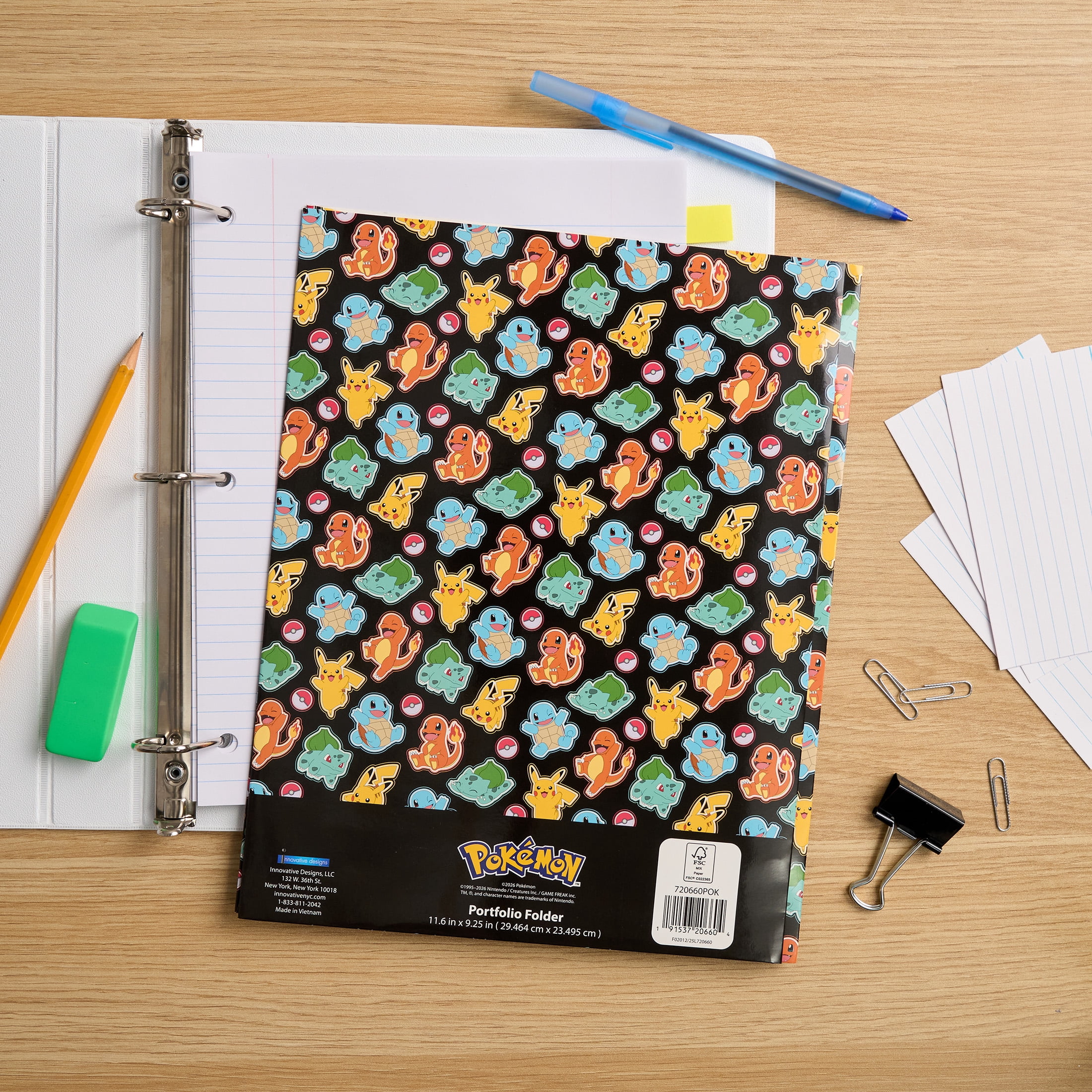 Pokémon 3-Prong 2-Pocket Folder, Multi-Color, Letter Size