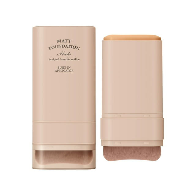 Foundation Stick With Built In Brush Multi Tone Concealer And Makeup Stick For Blendable Coverage Long Lasting Dermatologically Tested